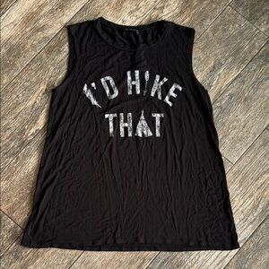 Black Muscle Tee with Graphic Print